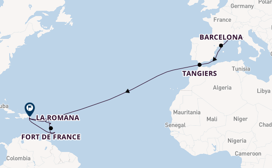 Caribbean from Genoa, Italy with the MSC Opera
