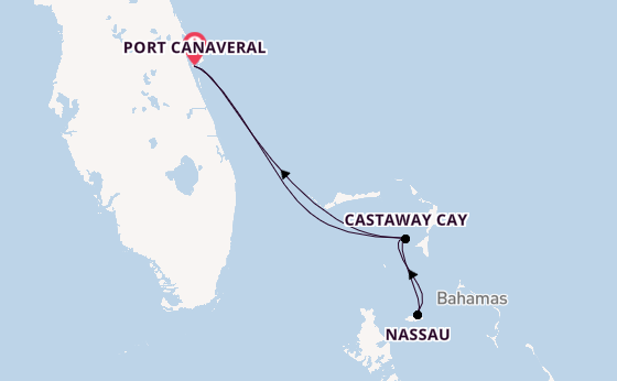 Caribbean vanaf Port Canaveral, Verenigde Staten met de Disney Fantasy