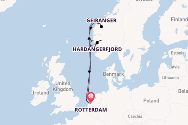 8daagse cruise vanaf Rotterdam