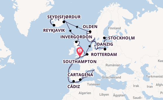 Westliches Mittelmeer ab Southampton, Großbritannien auf der Regal Princess