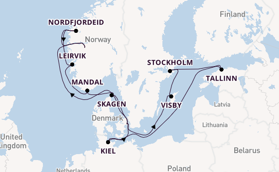 Noorwegen vanaf Kopenhagen, Denemarken met de Explora V
