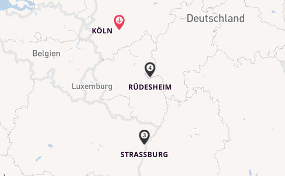 Rhein ab Köln, Deutschland auf der MS VistaNova