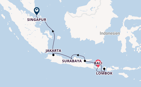 Indonesien ab Bali, Indonesien auf der Vista
