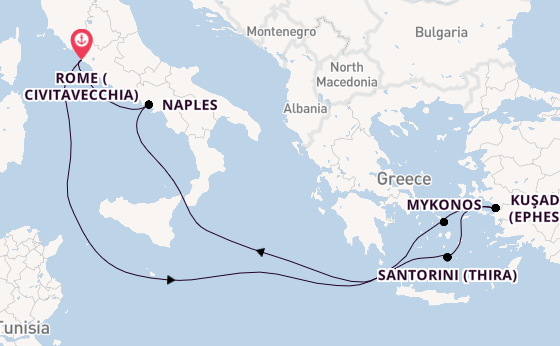 Greek Isles Cruise with Rome Stay