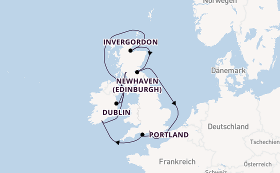 Vereinigtes Königreich ab Southampton, Großbritannien auf der Norwegian Star
