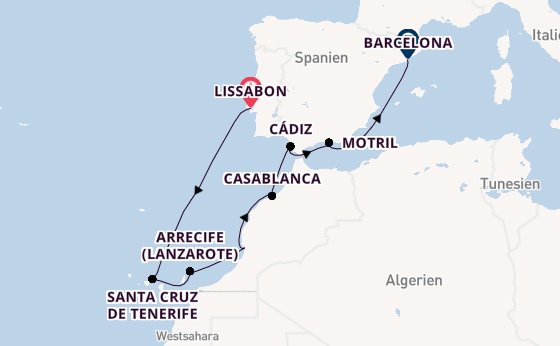 Norwegian Star - Lissabon, Barcelona & die Herbstsonne der Kanaren & Marokkos