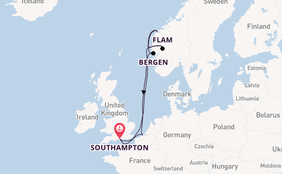 Norway from Southampton, England with the Celebrity Apex