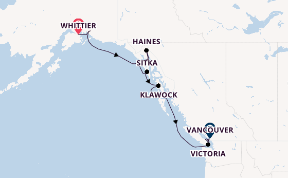 Alaska & West Canada from Whittier, Alaska with the Azamara Pursuit