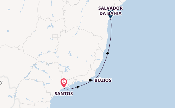 Brazil from Santos, Brazil with the MSC Virtuosa