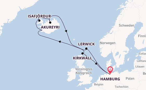 MSC Preziosa – Islands, Fjorde & Feuerwelten