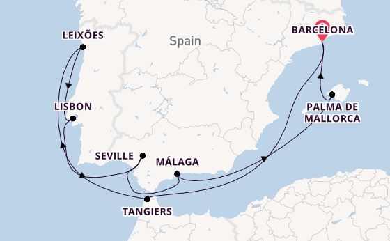 Western Mediterranean from Barcelona, Spain with the Celebrity Equinox