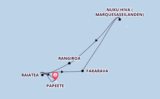 Frans-Polynesië vanaf Papeete, Frans-Polynesië met de Silver Whisper