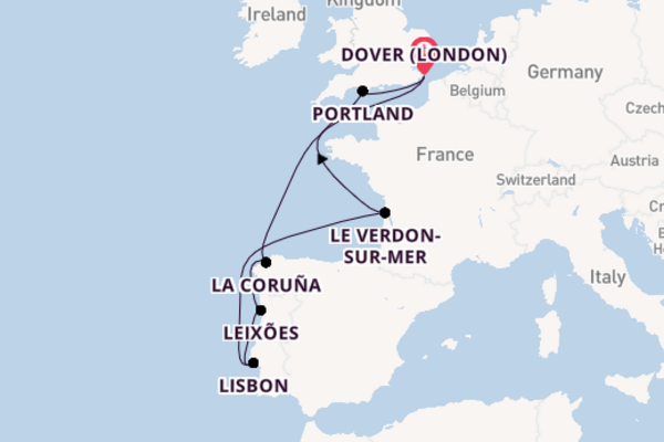 Cruising from Dover (London) via Le Verdon-sur-Mer