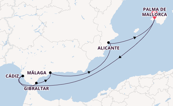 Westliches Mittelmeer ab Palma de Mallorca auf AIDAmar