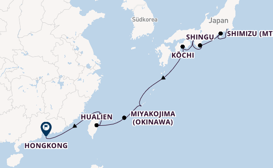 Ostasien ab Tokio, Japan auf der Seabourn Encore