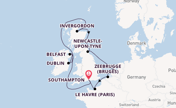 British Isles from Southampton, England with the Norwegian Star