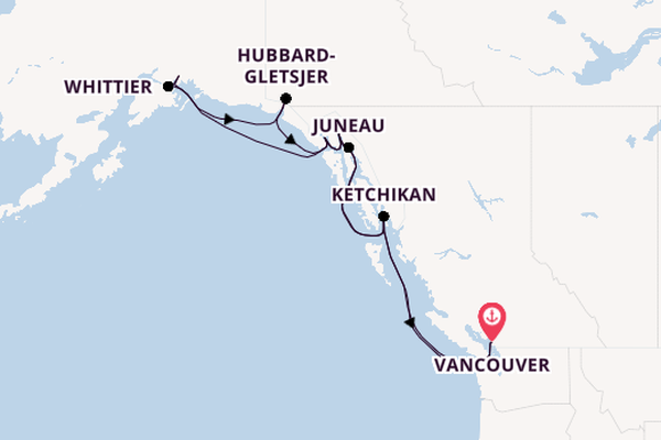 Alaska vanaf Vancouver, Canada met de Caribbean Princess