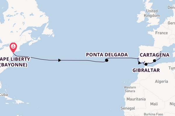 Transatlantic & Repositioning from Cape Liberty (Bayonne), New Jersey with the Odyssey of the Seas