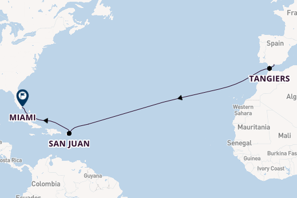 Transatlantic from Málaga, Spain with the Azamara Quest
