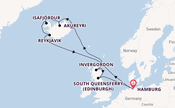 Arctic from Hamburg, Germany with the MSC Preziosa