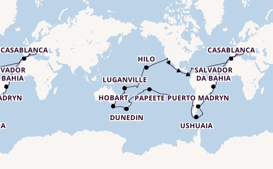 Wereldreizen vanaf Barcelona, Spanje met de MSC Magnifica