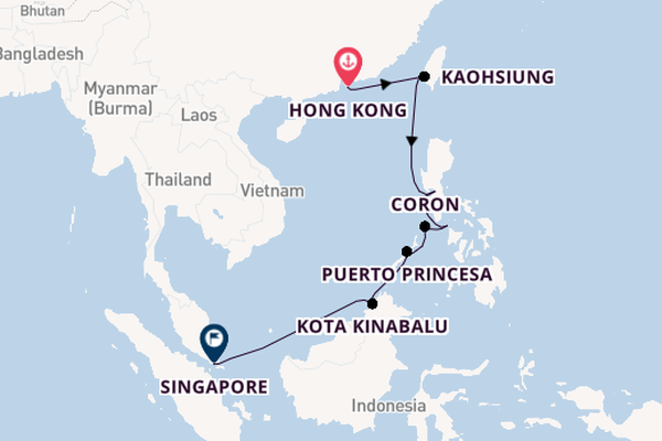 South East Asia from Hong Kong, China with the Seabourn Encore