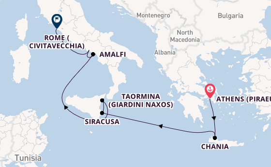 Mediterranean Sea from Australia with the Evrima