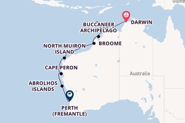 Australia from Darwin, Australia with the Silver Cloud