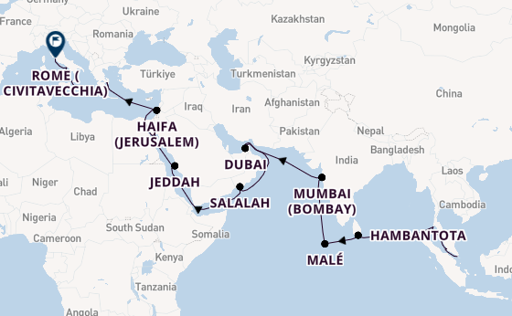 Southeast Asia from Singapore, Singapore with the Seven Seas Mariner