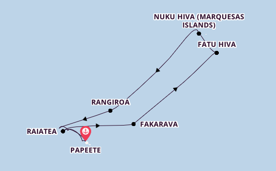 French Polynesia from Papeete, Tahiti, French Polynesia with the Silver Whisper