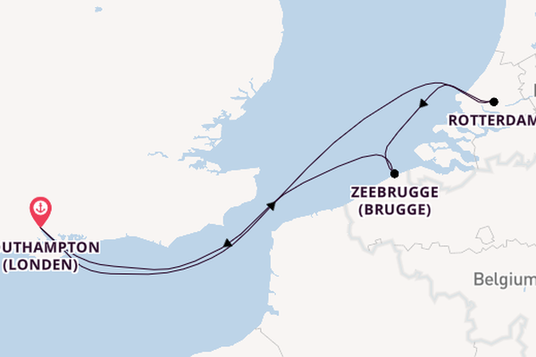 Engeland vanaf Southampton (Londen), Engeland met de Queen Mary 2