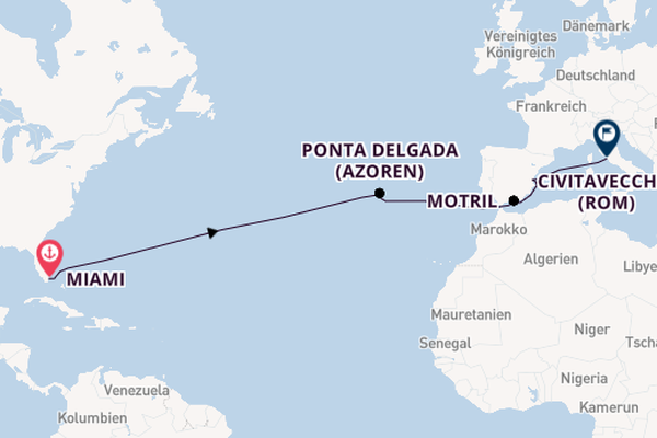 Transatlantik ab Miami auf der Norwegian Viva