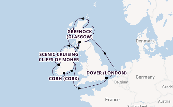 British Isles from Rotterdam, The Netherlands with the Nieuw Statendam