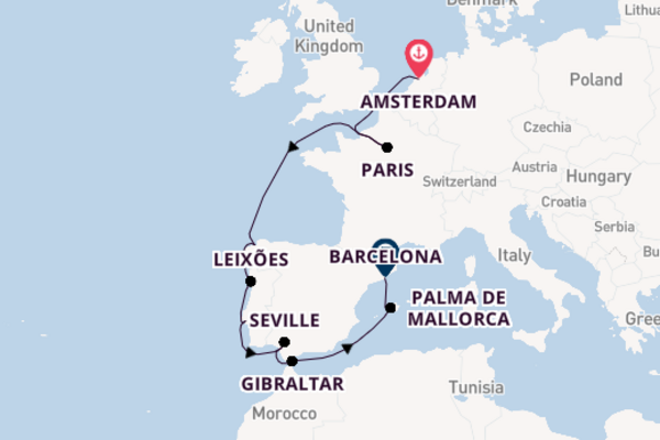 Western Mediterranean from Amsterdam, Netherlands with the Celebrity Eclipse