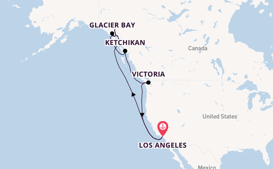 Luxury Alaska Inside Passage with Glacier Bay National Park & LA Stay