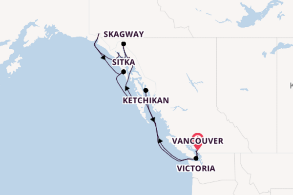 11-tägige Kreuzfahrt bis Vancouver