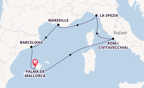Westliches Mittelmeer ab Palma de Mallorca auf AIDAmar