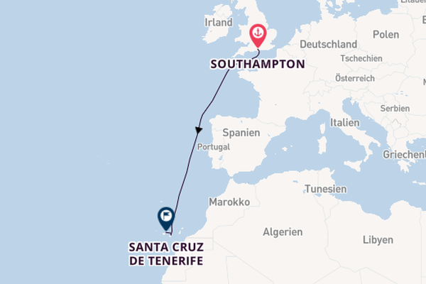 Kanarische Inseln ab Southampton, Großbritannien auf der MSC Euribia