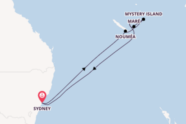 Sailing from Sydney via Mystery Island