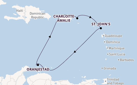 Caribbean from San Juan, Puerto Rico with the Vision of the Seas