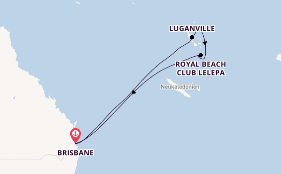 Südsee ab Brisbane, Australien auf der Voyager of the Seas 
