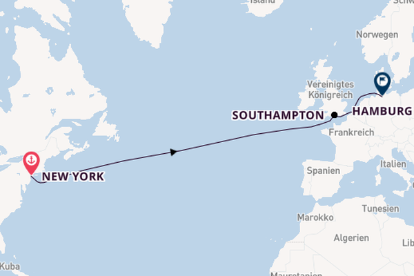 Queen Mary 2 - Eine Woche New York & Atlantiküberfahrt nach Hamburg mit dem letzten Ocean Liner