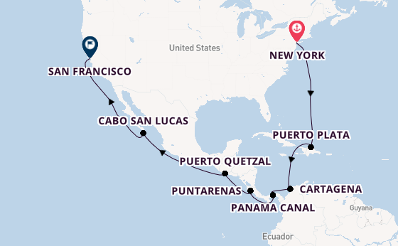 Central America from New York, USA with the Norwegian Bliss 