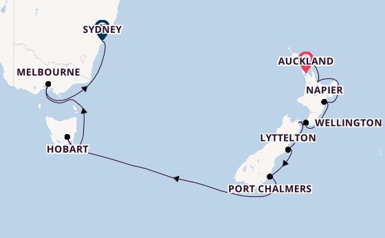 New Zealand from Auckland, New Zealand with the Westerdam