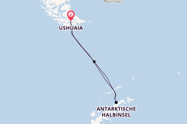 Patagonien ab Ushuaia, Argentinien auf der Le Lyrial