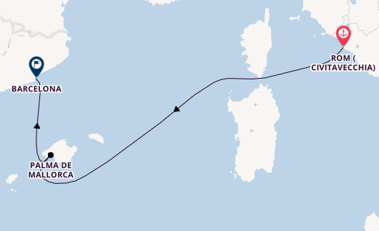 Westliches Mittelmeer ab Civitavecchia (Rom), Italien auf der MSC Grandiosa