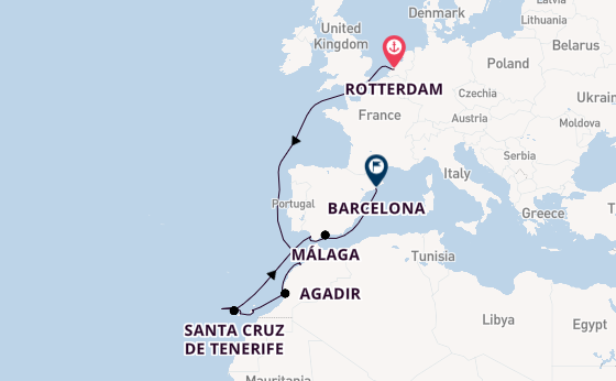 Canary Islands from Rotterdam, The Netherlands with the Nieuw Statendam