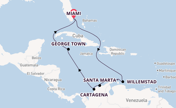 Caribbean vanaf Miami, Verenigde Staten met de EXPLORA II