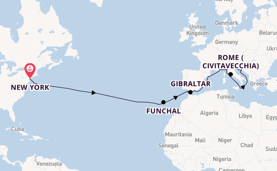 Transatlantic from New York, USA with the Norwegian Gem