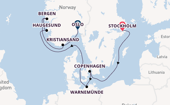 Norway from Stockholm, Sweden with the MSC Magnifica